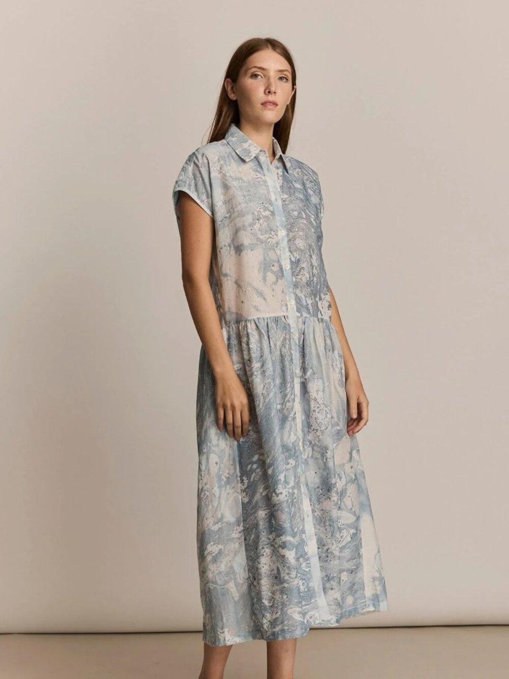 Bex Dress Blue Marble